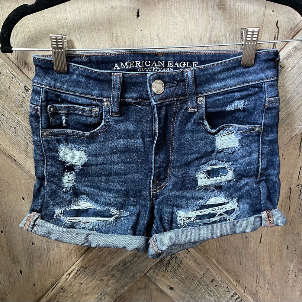 American Eagle highrise shortie shorts